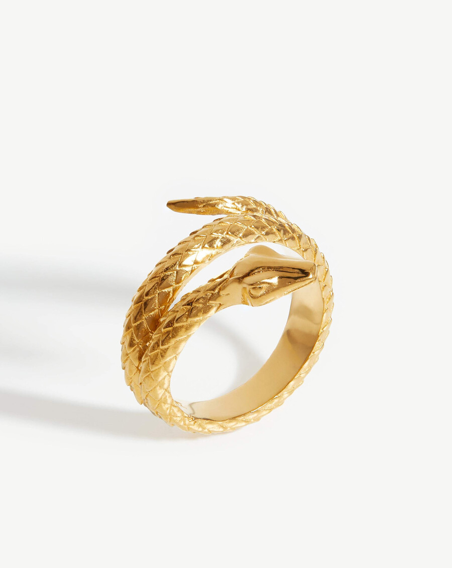 harris reed ring mit gewundener schlange – 18 karat vergoldet