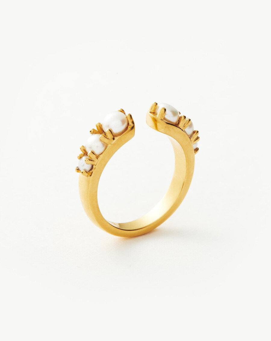 harris reed offenheitsring - 18 karat gold vermeilperle