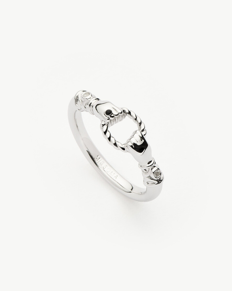 harris reed stapelring „in good hands – sterlingsilber