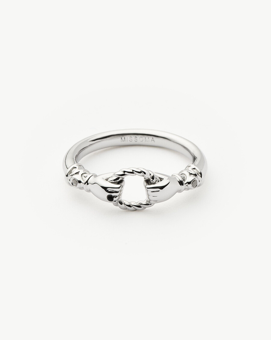 harris reed stapelring „in good hands – sterlingsilber