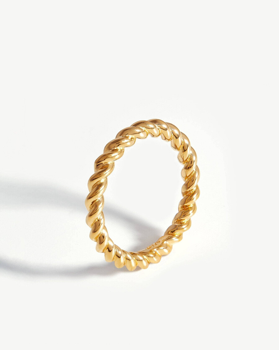 lasso-stapelring – 18 karat gold vermeil