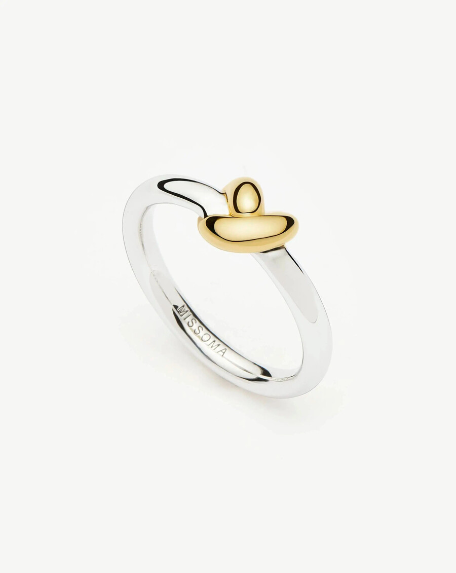 lucy williams knoten-stapelring – gold silber