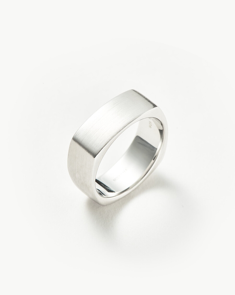 herrenring gravierbar matt breit