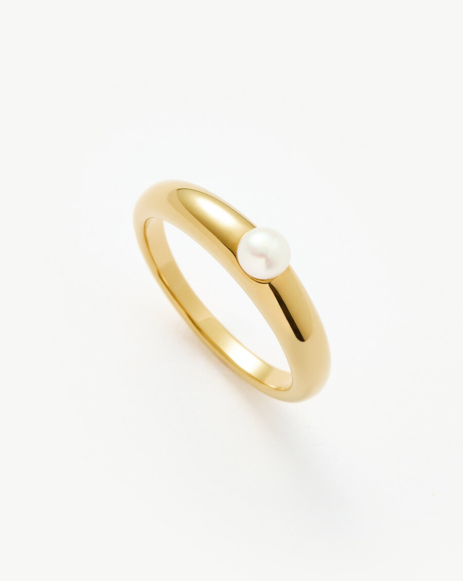 klassischer stapelring mit knopfperle