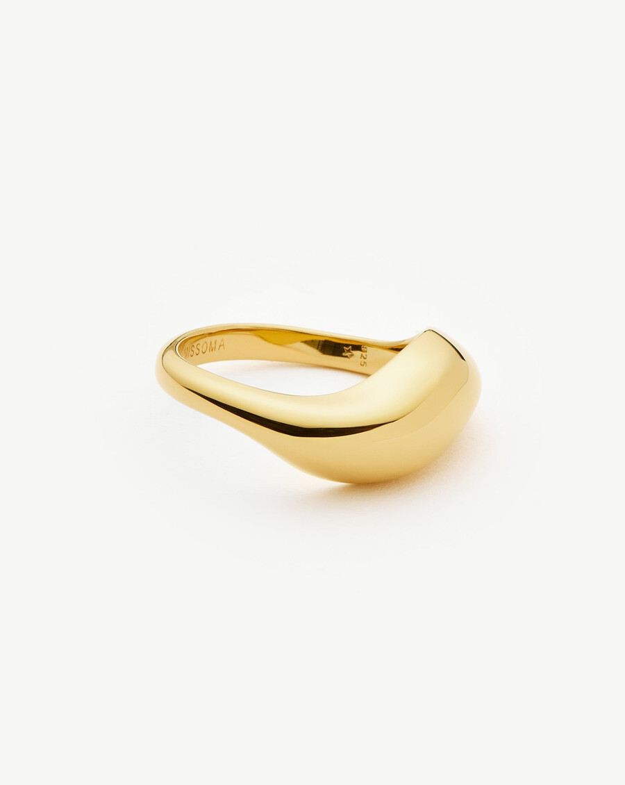 savi signature stapelring – gold