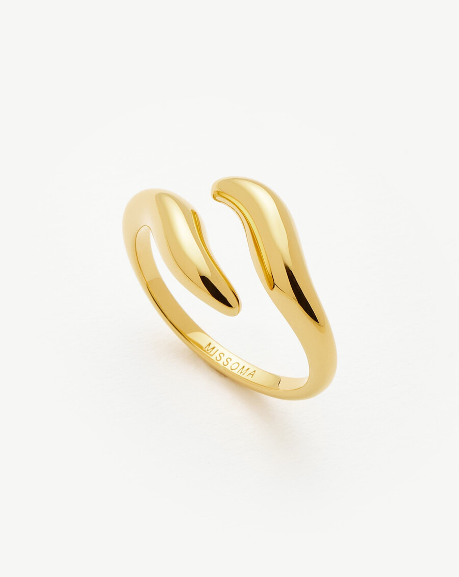 savi signature open ring – gold