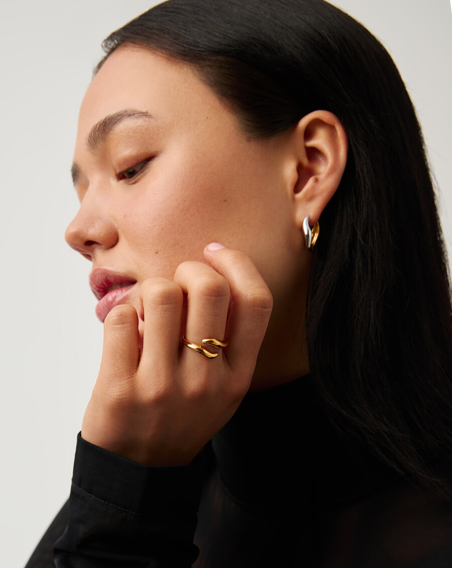 savi signature open ring – gold