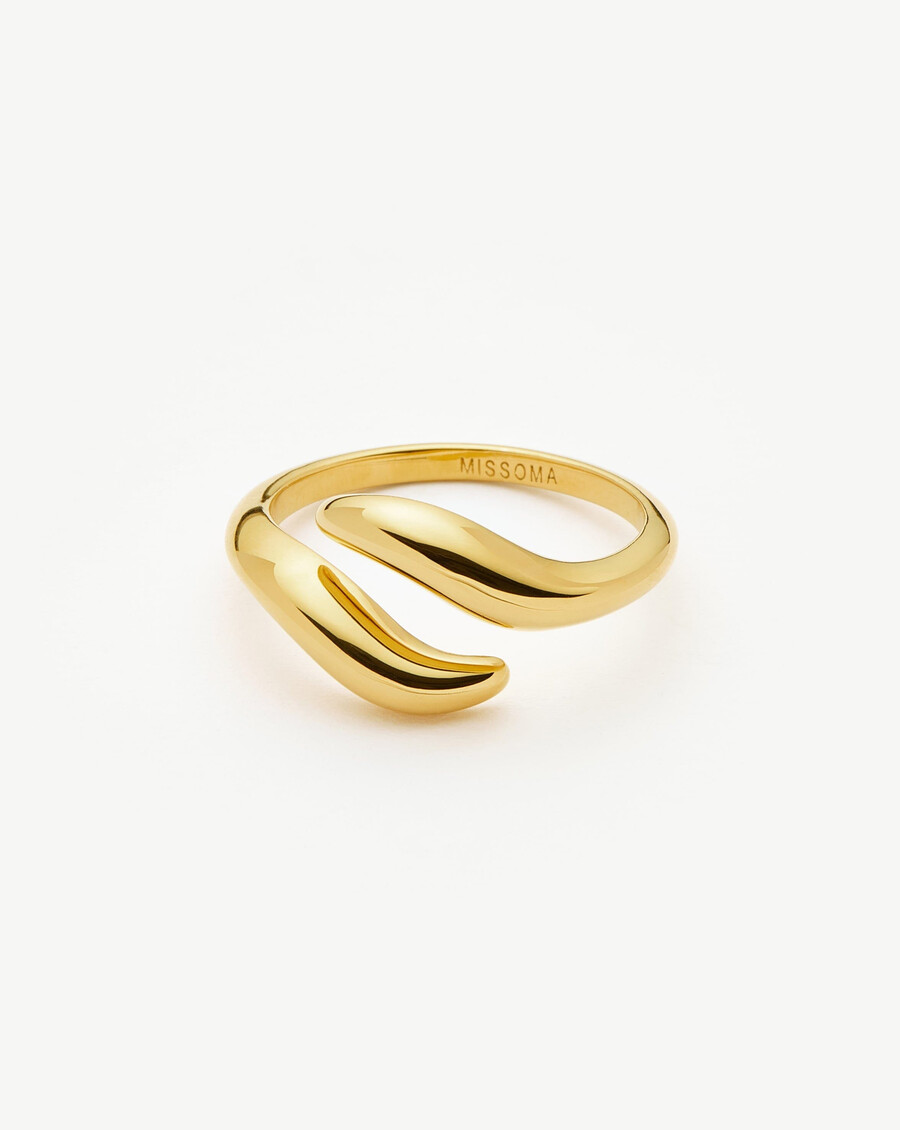savi signature open ring – gold
