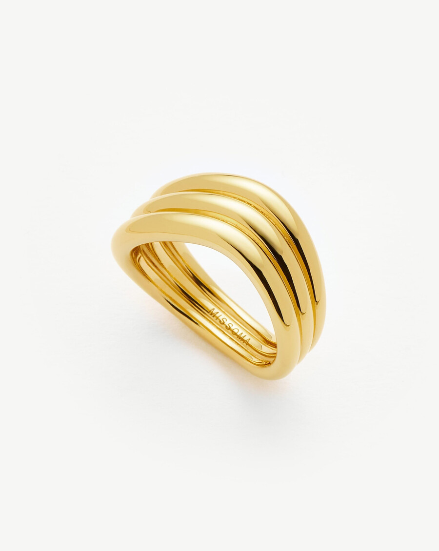 savi signature dreifachring – gold