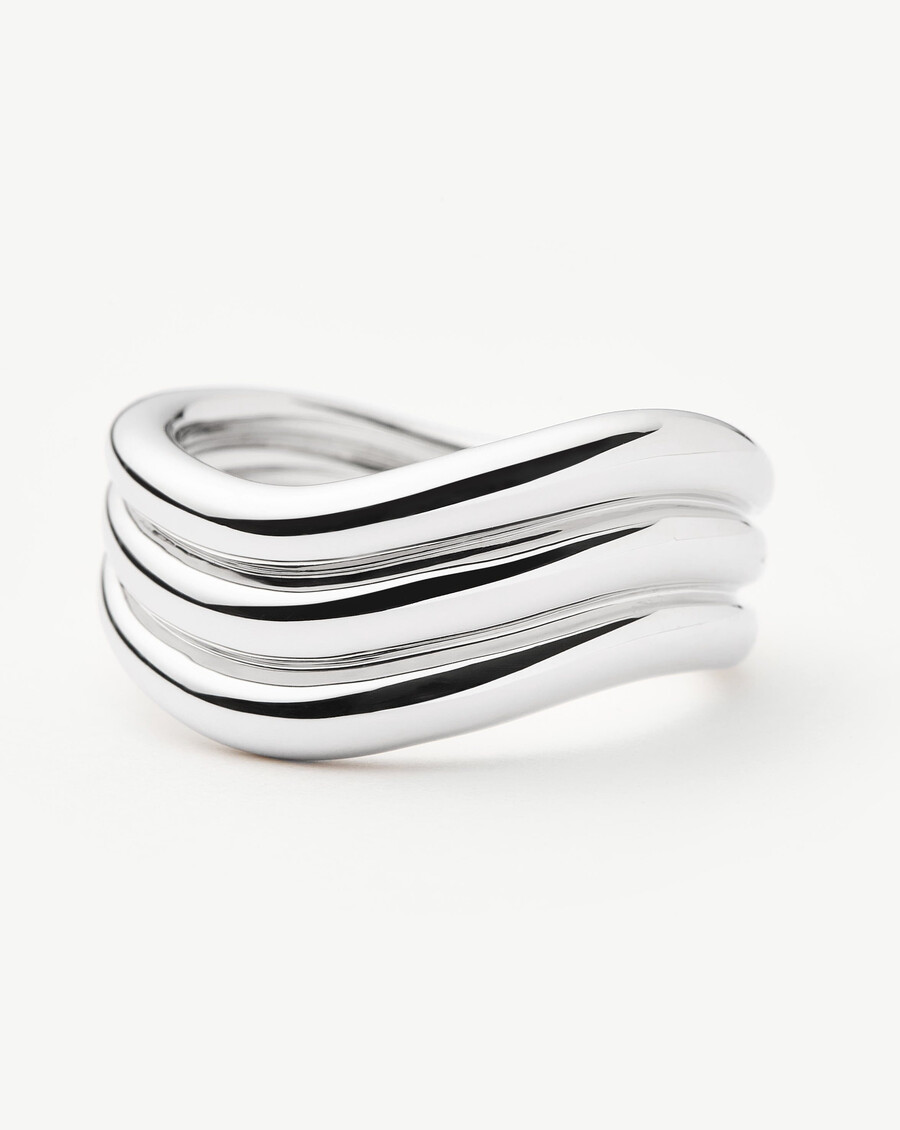 savi signature dreifachring – silber