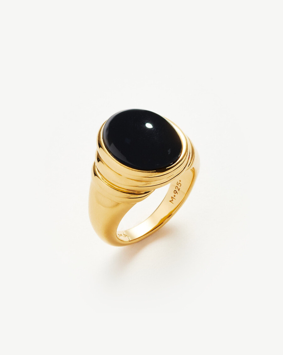 savi ridge oval gemstone chunky ring