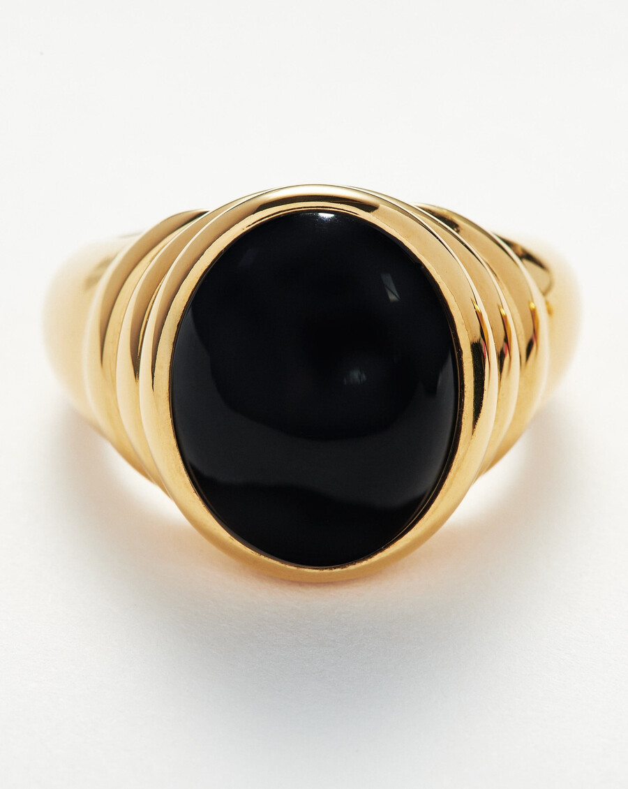 savi ridge oval gemstone chunky ring