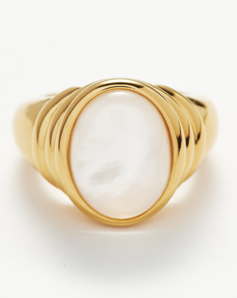 savi ridge oval gemstone chunky ring